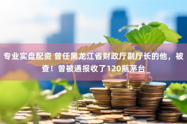 专业实盘配资 曾任黑龙江省财政厅副厅长的他，被查！曾被通报收了120瓶茅台