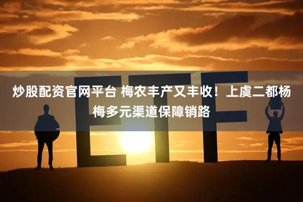 炒股配资官网平台 梅农丰产又丰收！上虞二都杨梅多元渠道保障销路